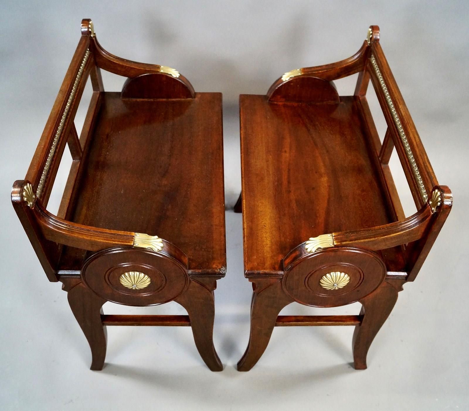 An Excellent Pair Of Mahogany Jas Shoolbred Benches photo 4750.0