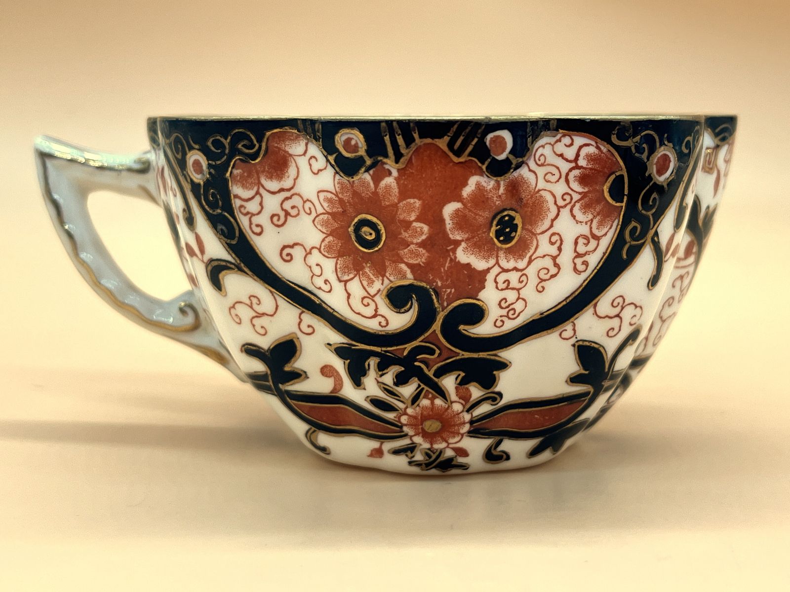 Antique Wileman Foley Pre Shelley Fairy Shape Black Japan Pattern Tea Trio. C1889. Rd.119503. 153594. 4326. photo buy