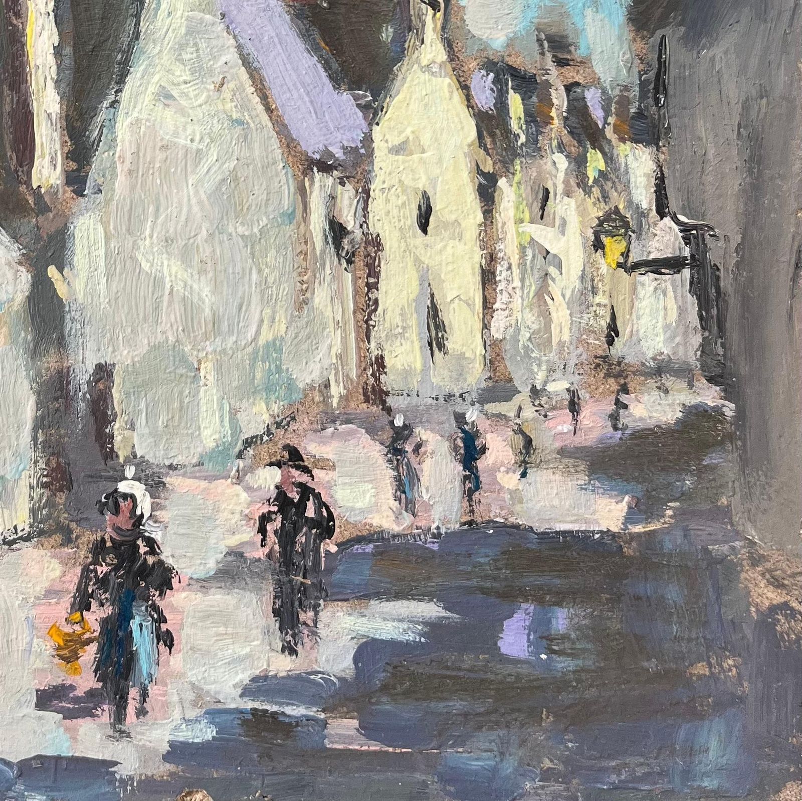 French Impressionist Oil Painting Of Village View In Espalion  Aveyron photo 550.0