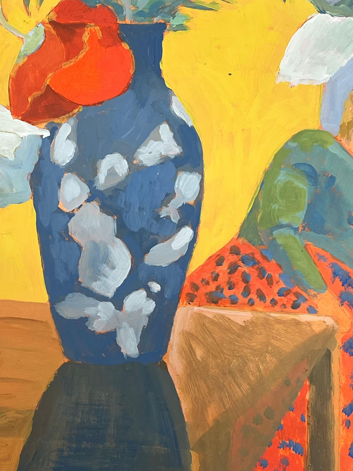 Bright Still Life With Poppies And Reclining Woman Bold And Modernist Style photo 750.0