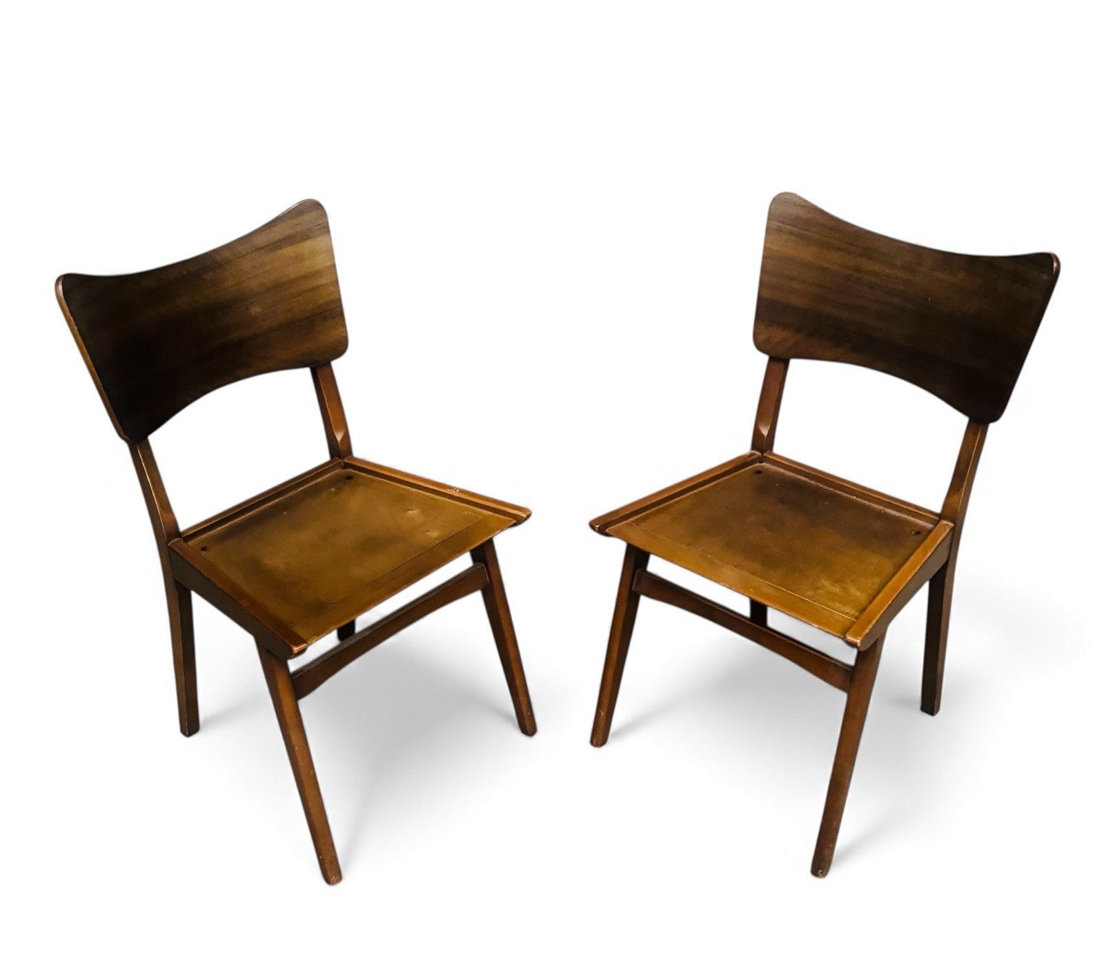 Set Of Four Bentwood And Ply Dining Chairs Mid Century Retro C1950s photo Furniture