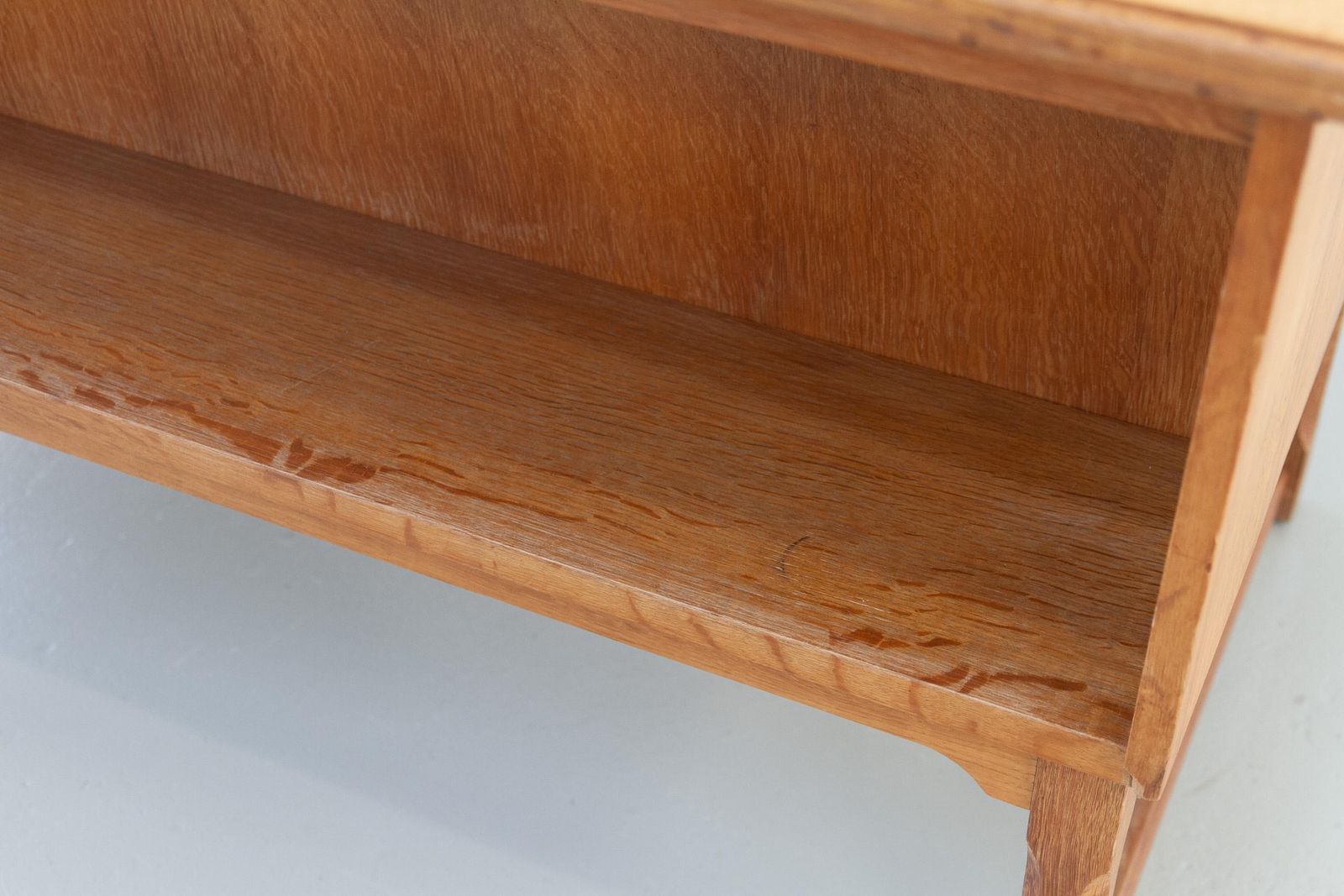 Mid Century Danish Freestanding Oak Desk Attributed To Henning Kjærnulf, 1960s. photo vintage