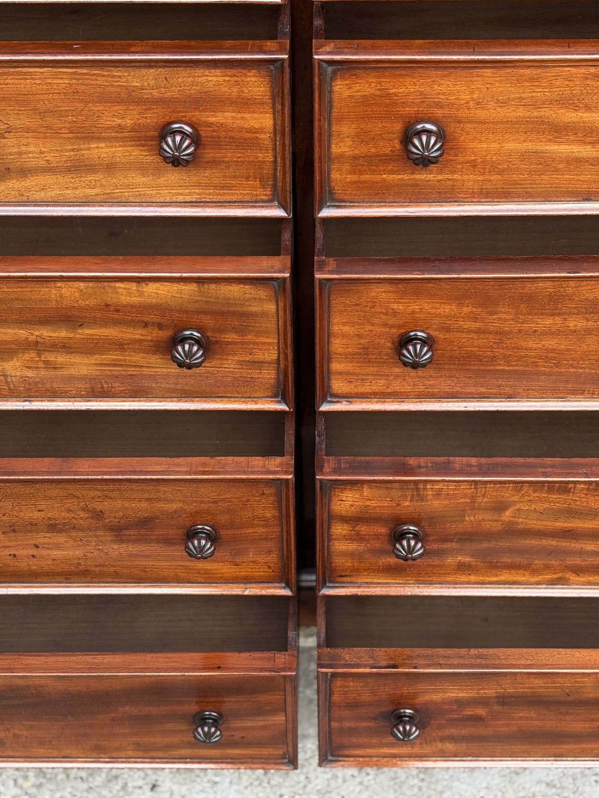Early 19th Century Regency Period Tall Mahogany Wellington Base Open Library Bookcase photo vinterior