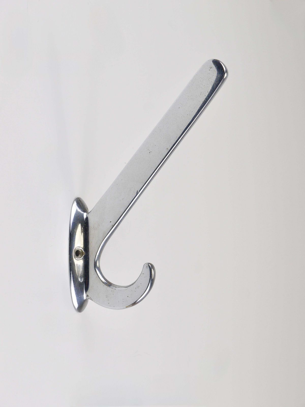 Up To 5 Large Art Deco Bauhaus Nickel & Brass Wall Coat Hooks, Vienna, 1930s photo for sale