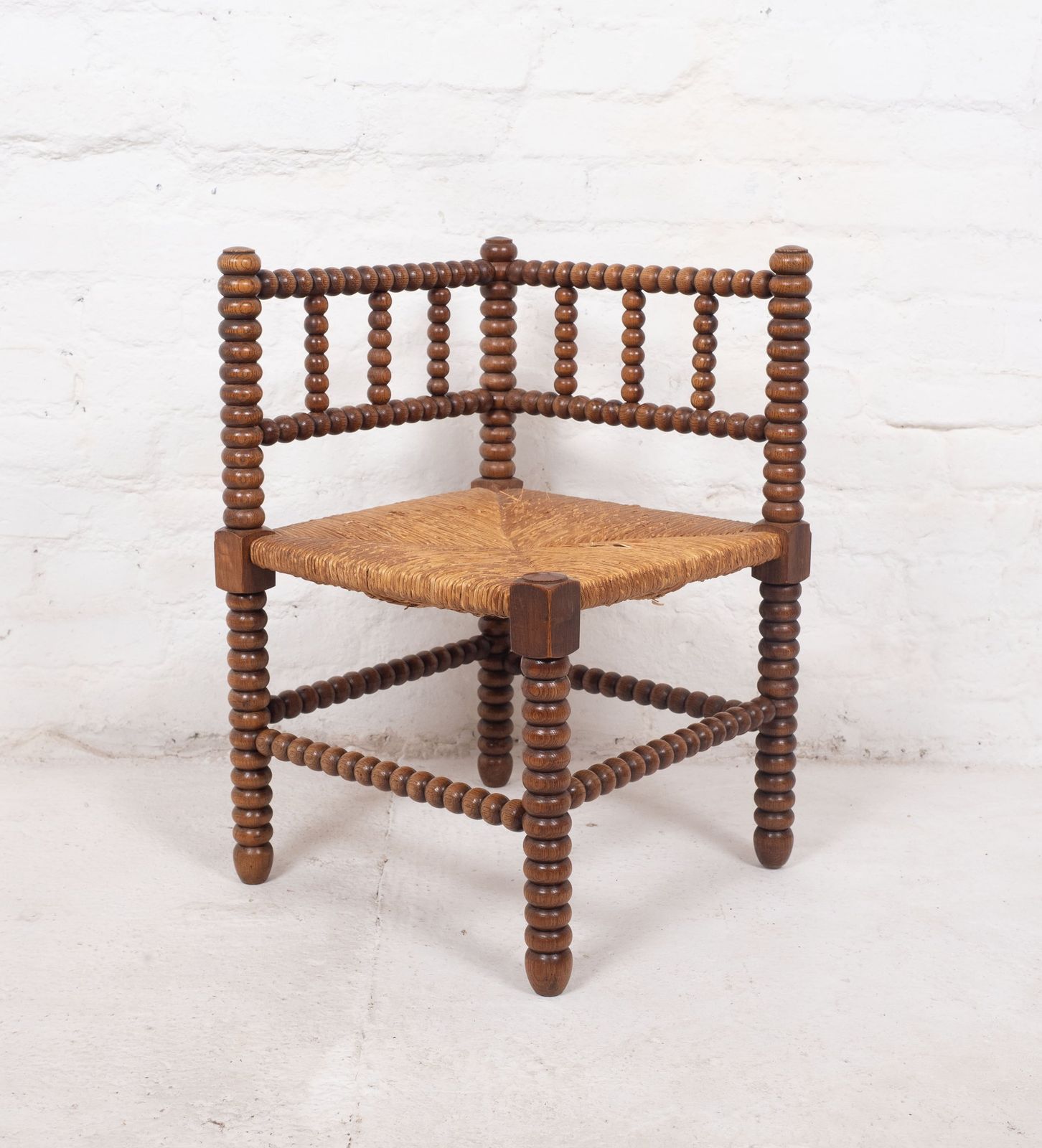 Pair Of Antique French Corner Bobbin Chairs photo furniture