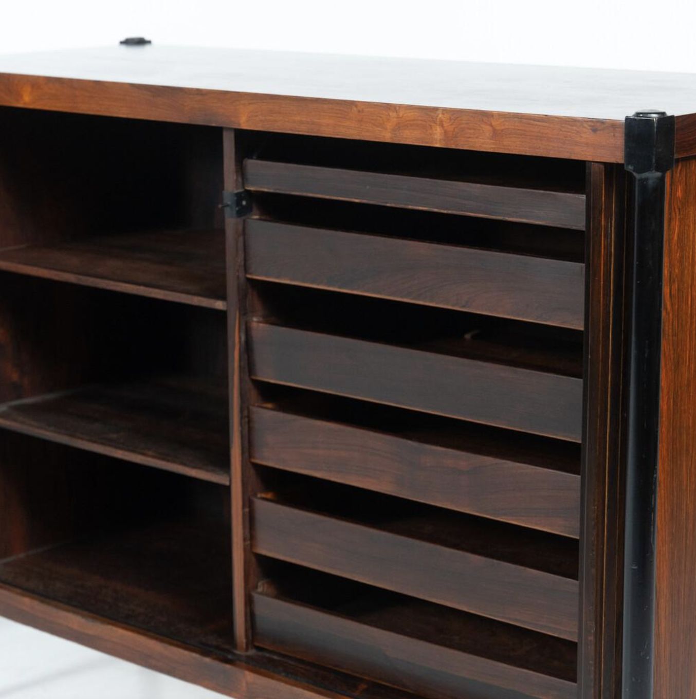 Mid Century Cabinet With Rollers Shutters By Antonio Proserpio, Wood, Italy photo furniture