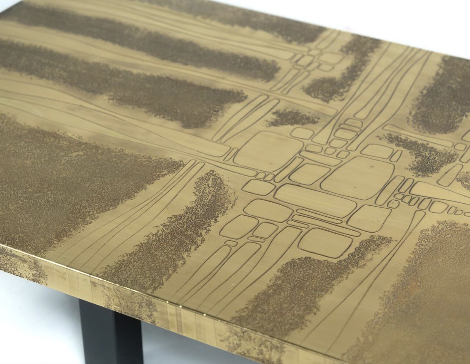 Mid Century Brass Coffee Table By Lova Creation, Belgium, 1970s photo vinterior