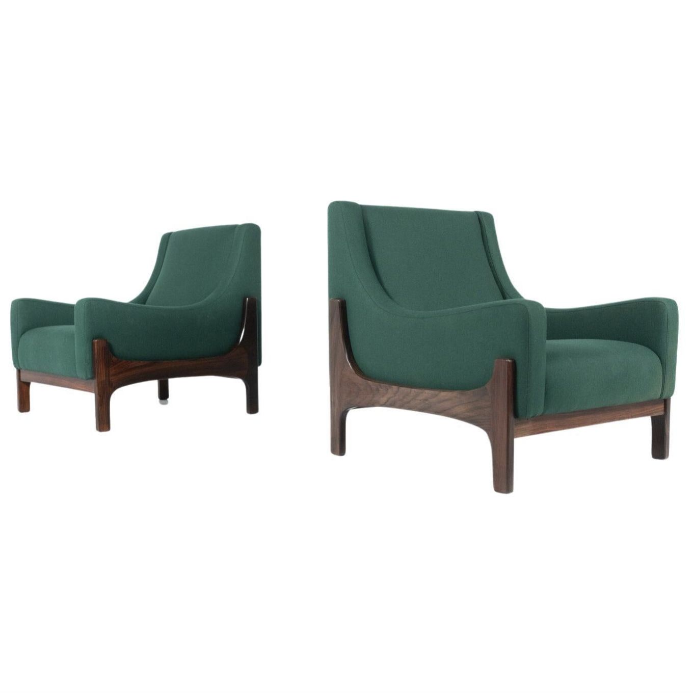 Pair Of Mid Century Italian Armchairs, 1960s – New Upholstery