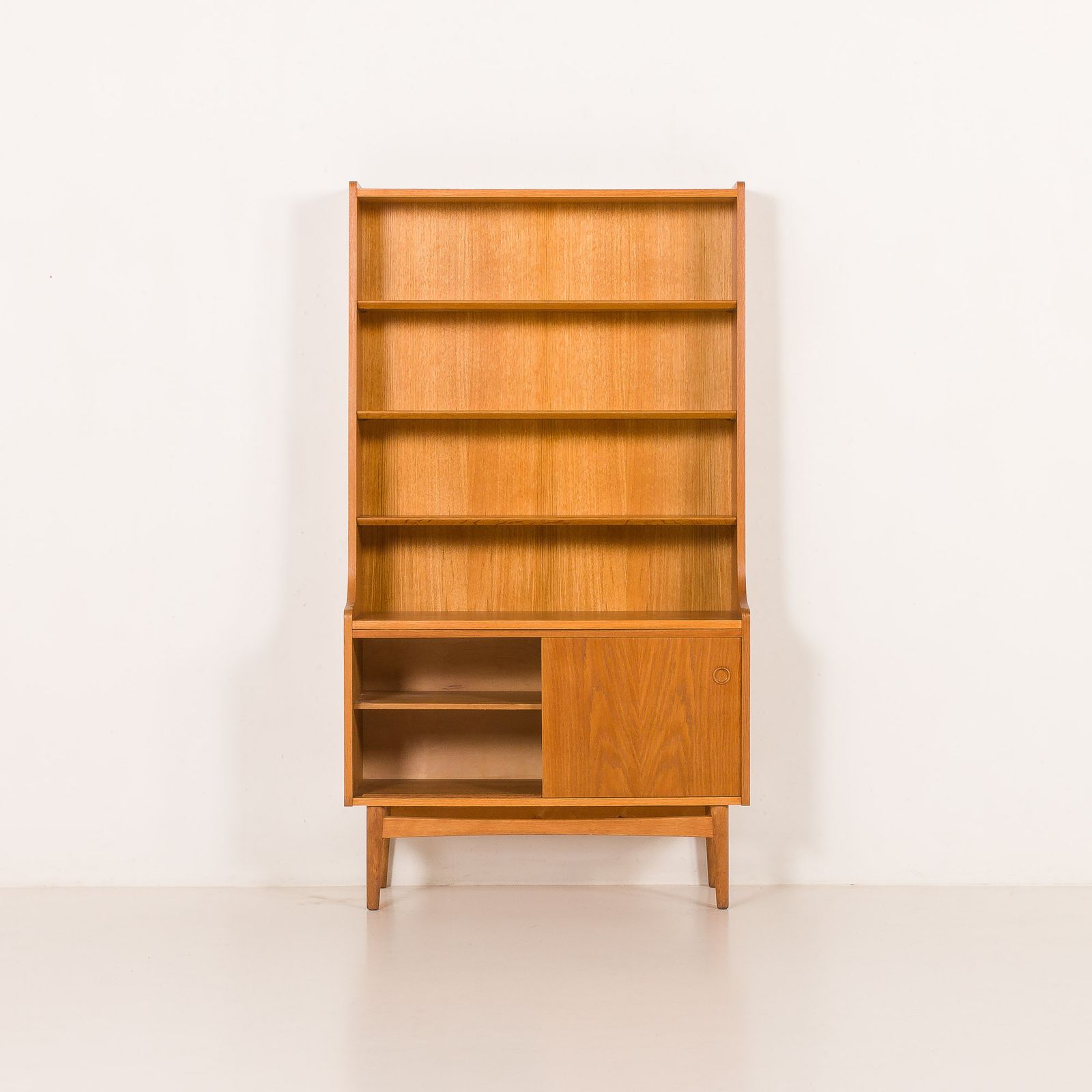 Johannes Sorth Oak Bookcase For Nexo, Bornholm, Denmark 1960s. photo furniture
