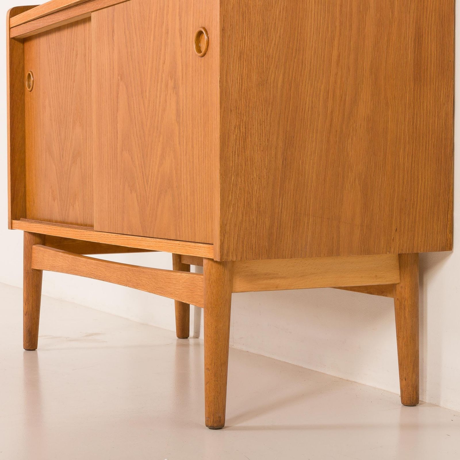 photo buy Johannes Sorth Oak Bookcase For Nexo, Bornholm, Denmark 1960s.