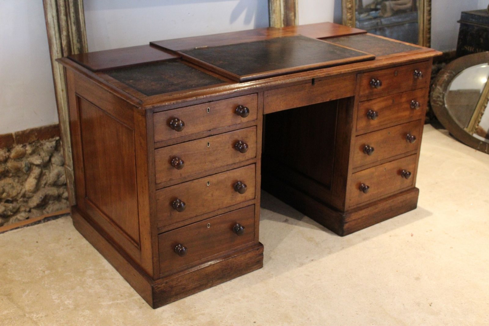 Desk Wonderful Elveden Estate Victorian Mahogany C1850 photo 1125.0