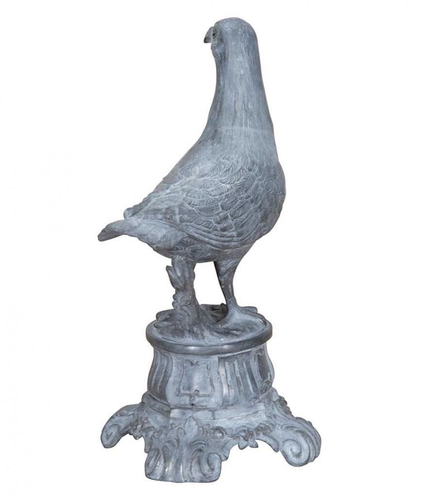 Late 19th Century French Decorative Metal Pigeon photo for sale