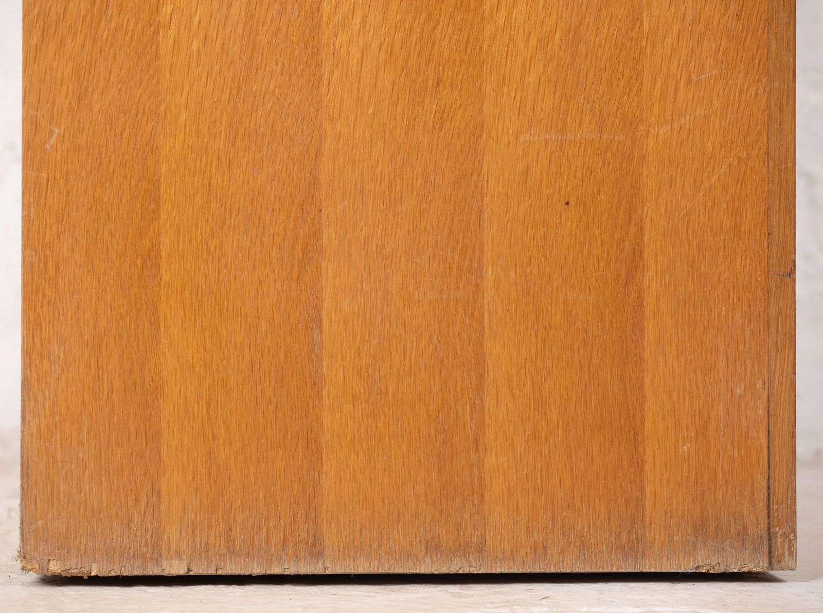 photo vinterior Mid Century French Oak Twin Door Tambour Cabinet