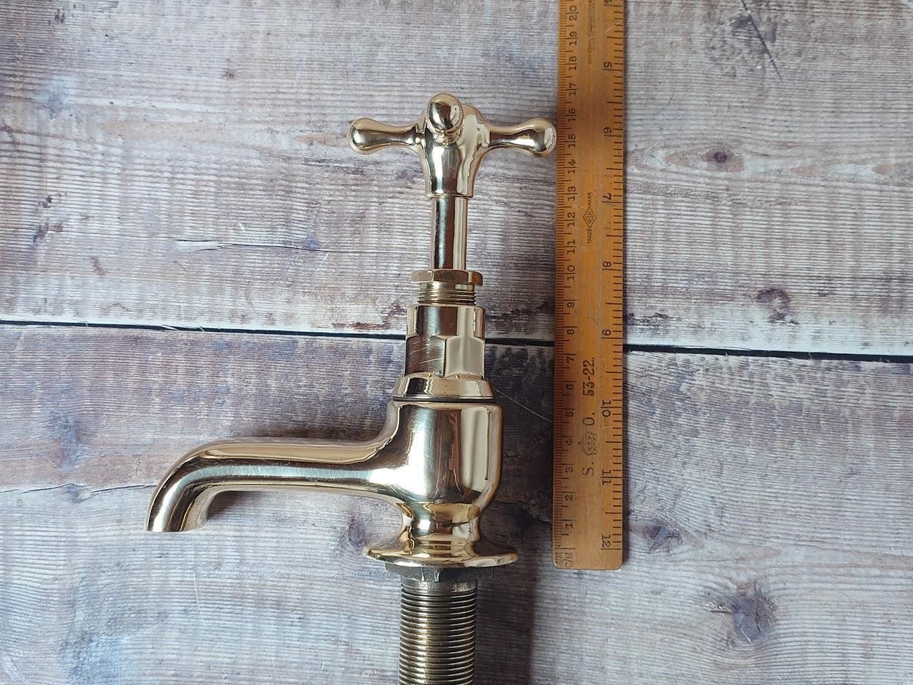 photo buy Polished Brass Bath Taps: 1930s Period Faucets, Overhauled & Ready To Fit