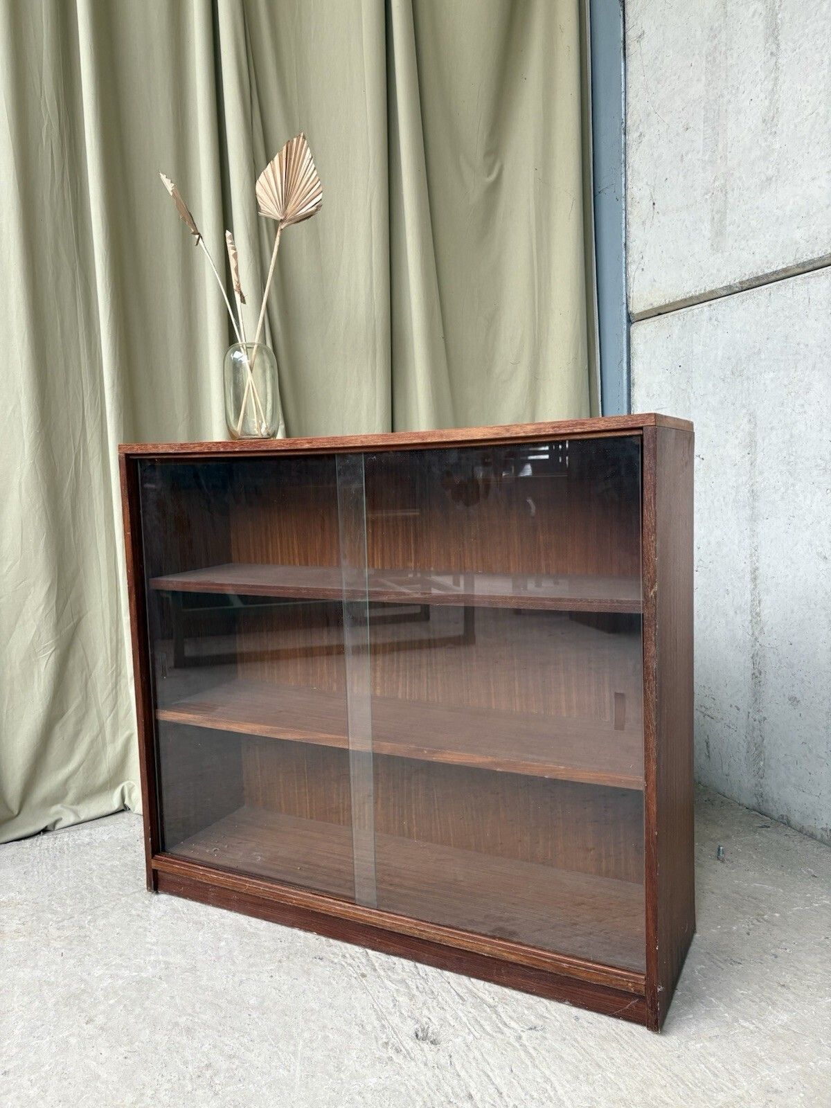 Vtg Mid Century Media Cabinet Bookcase Wall Unit Scandi Danish Retro R968