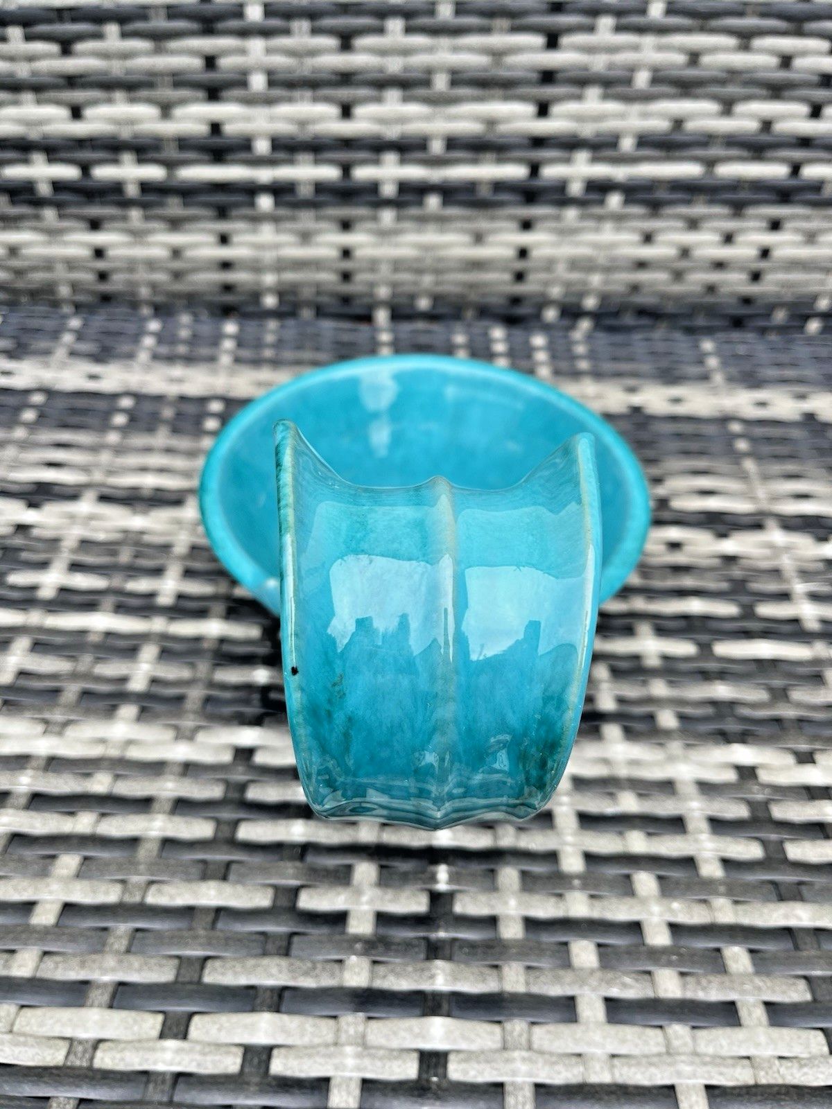 photo furniture Large Mid Century Marcello Fantoni Italian Pottery Turquoise Planter Plant Pot
