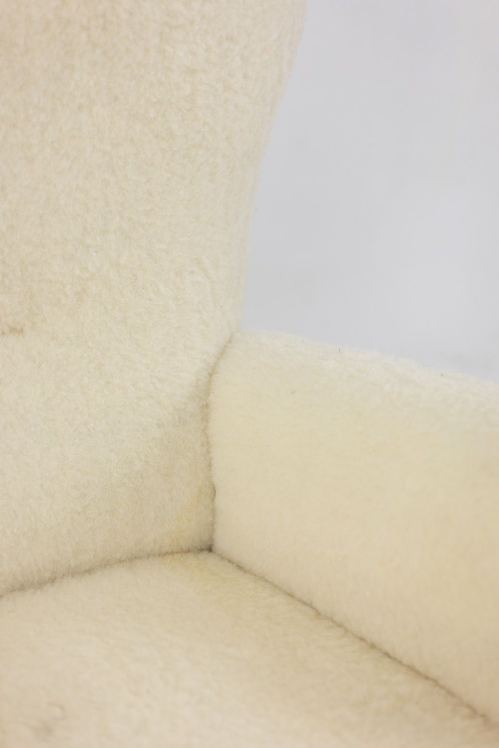 Armchair, Or Bergère, With Its Bouclette Fabric. 1950s photo buy