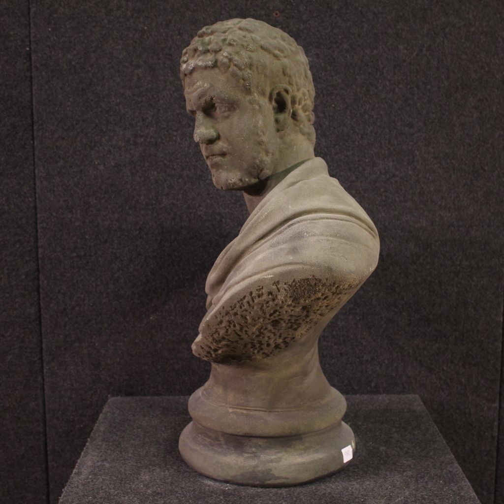 20th Century Cement Sculpture, Bust Of Emperor Caracalla photo for sale