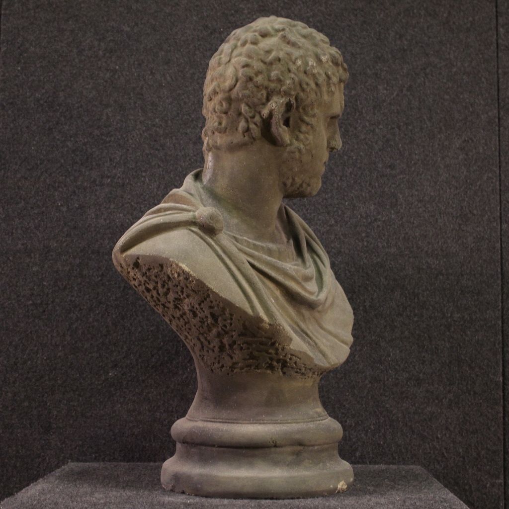 photo for sale 20th Century Cement Sculpture, Bust Of Emperor Caracalla