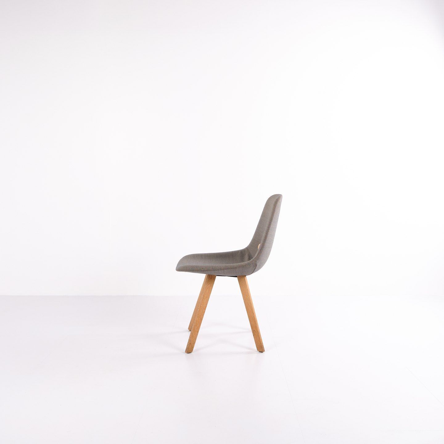 Eyes Wood Chair   Erik Jørgensen   Medium Gray Upholstery   Solid Wood photo for sale