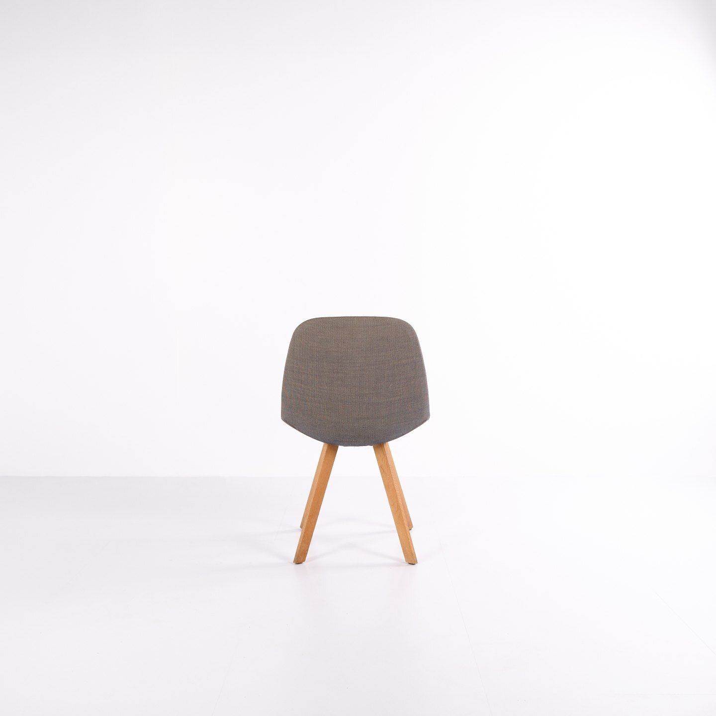 Eyes Wood Chair   Erik Jørgensen   Medium Gray Upholstery   Solid Wood photo Furniture