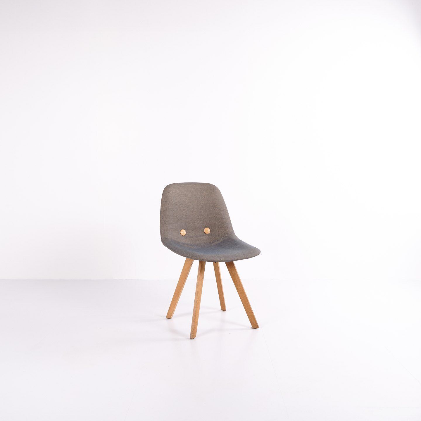 Eyes Wood Chair   Erik Jørgensen   Medium Gray Upholstery   Solid Wood photo 295.0