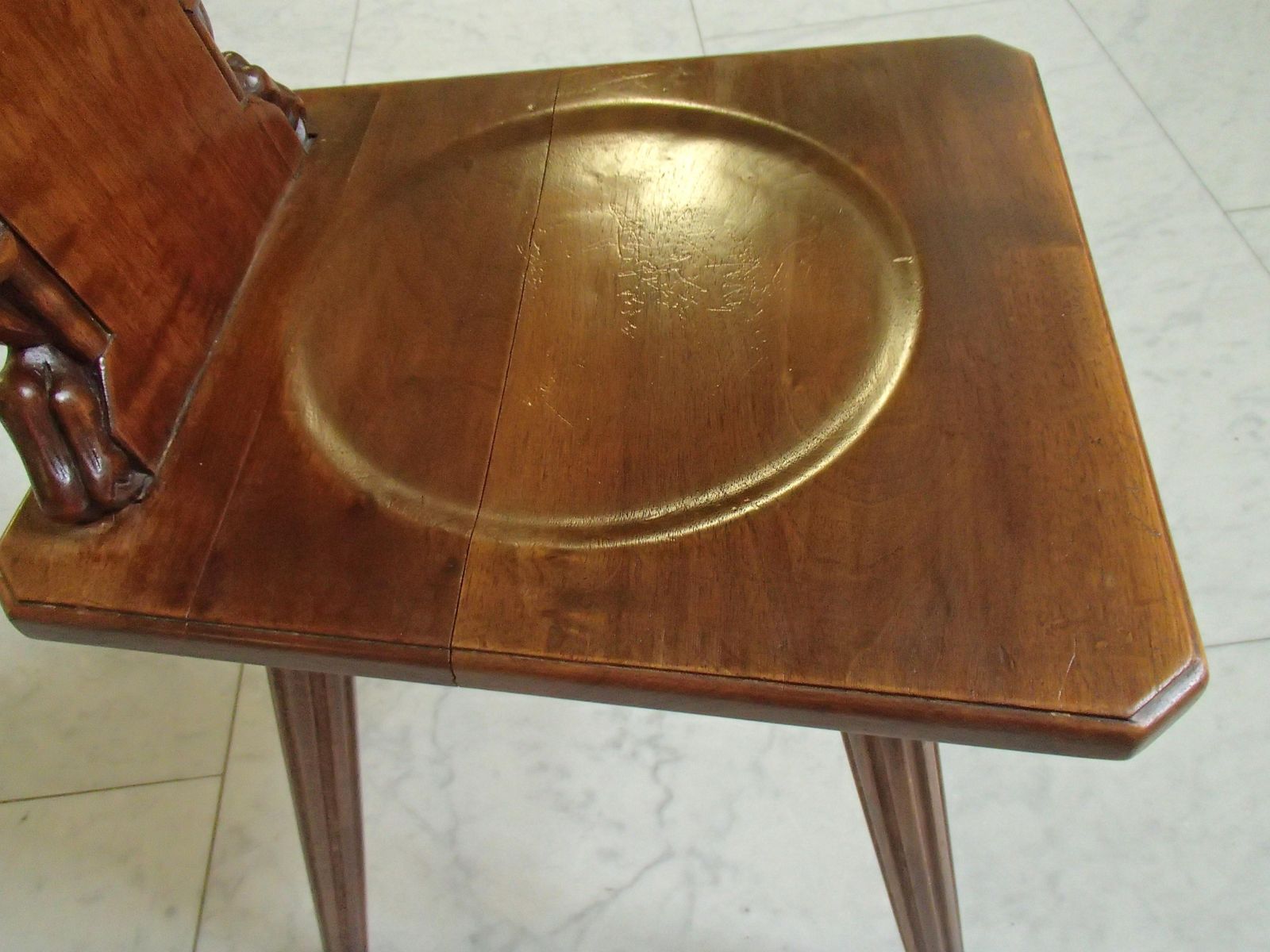 photo furniture 18th Century Brutalist Wooden Chair Carved With Fabulous Creature
