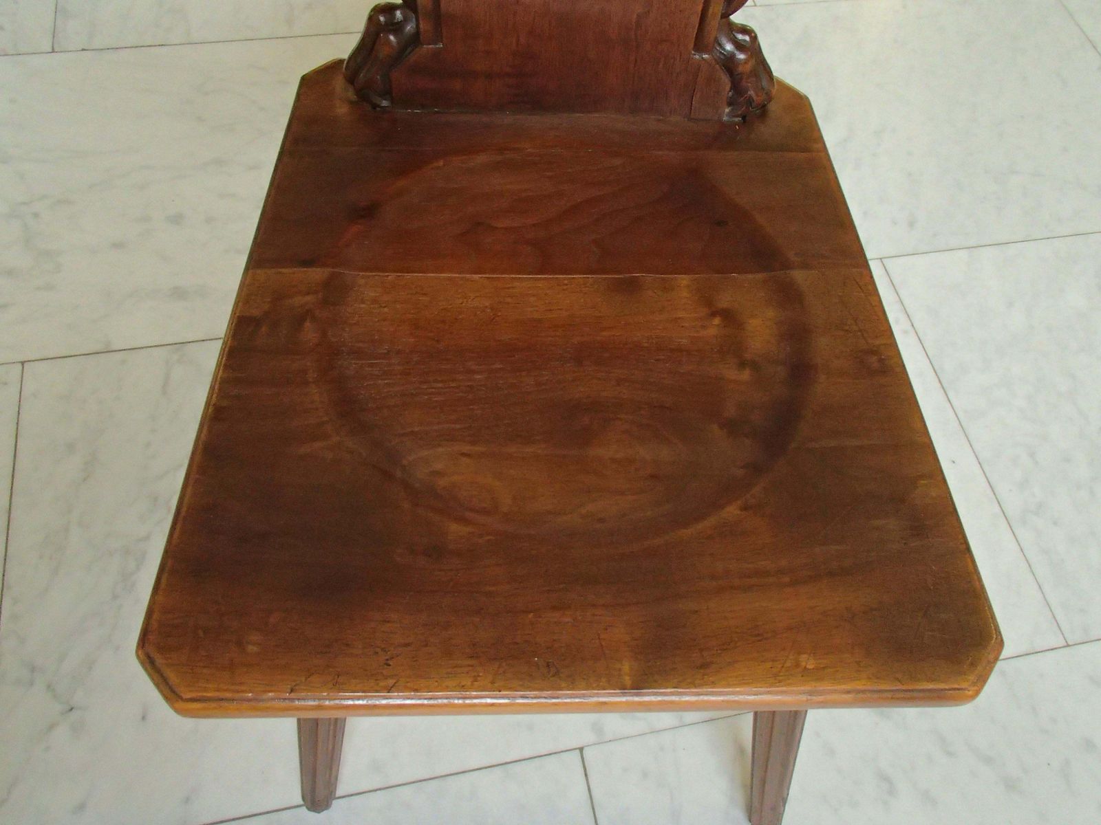 photo for sale 18th Century Brutalist Wooden Chair Carved With Fabulous Creature