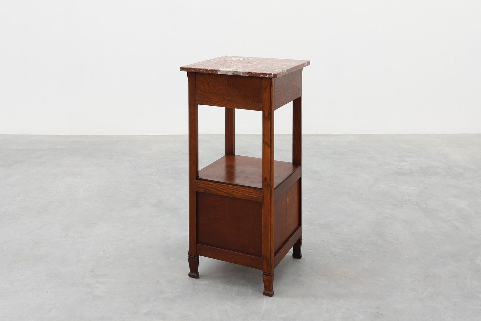 Art Deco Wood And Terracotta Marble Top Nightstand France 1920s photo buy