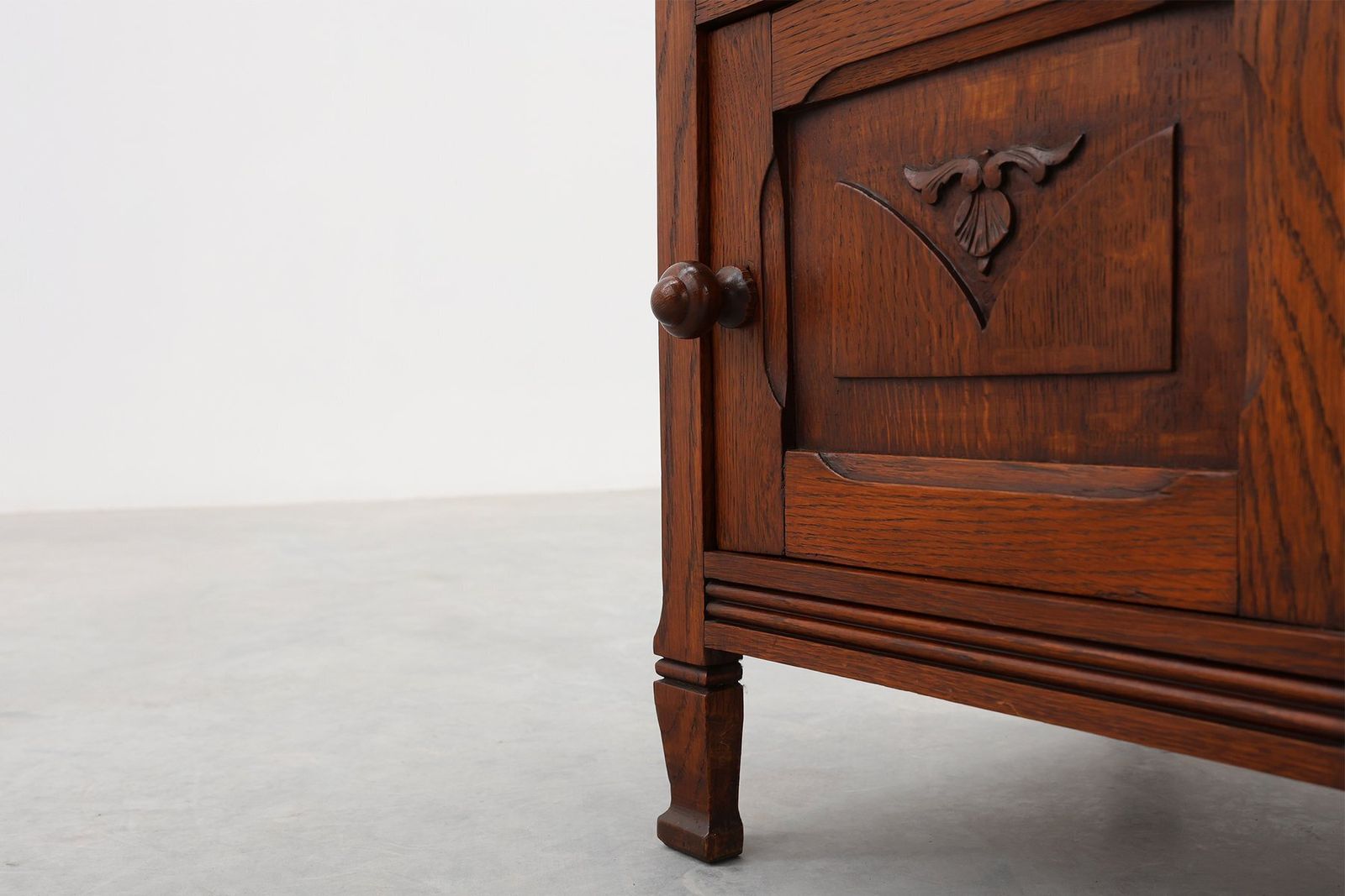 1314.0 Art Deco Wood And Terracotta Marble Top Nightstand France 1920s photo