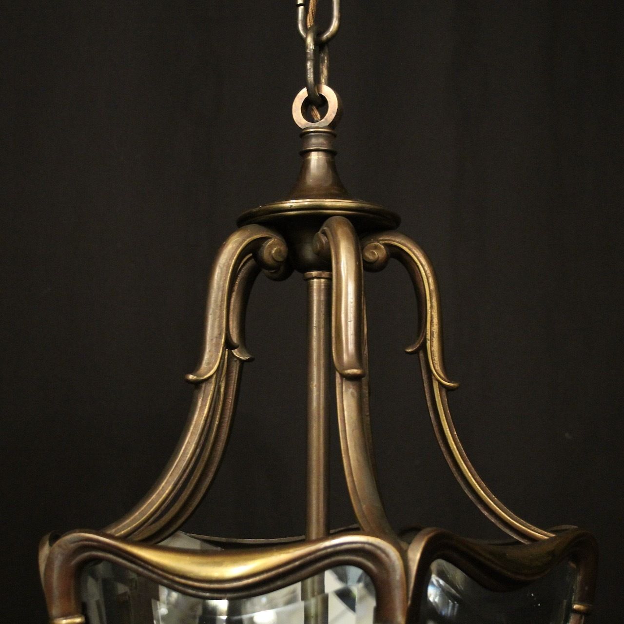 French Bronze Twin Light Antique Hall Lantern photo 2450.0