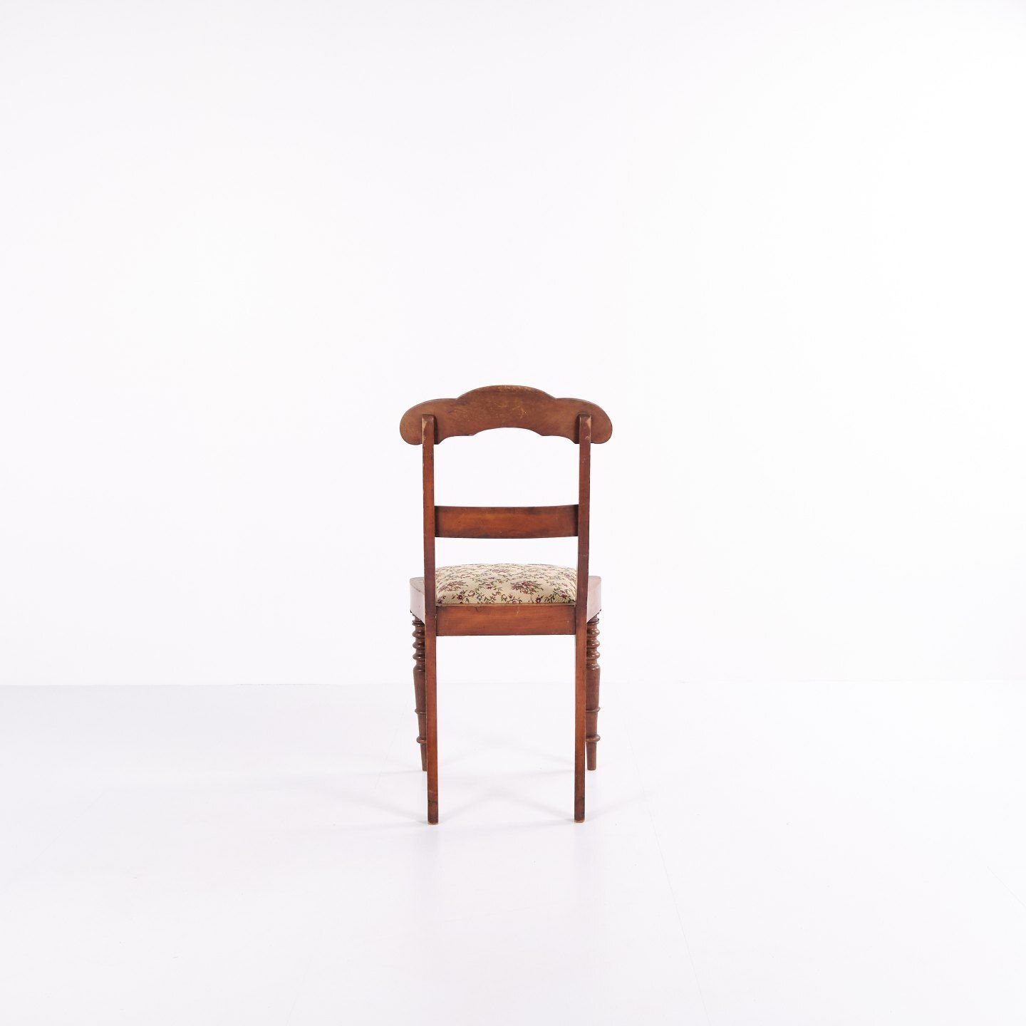 Dining Chair / Hall Chair   Mahogany   Floral Fabric   Late Empire photo Furniture