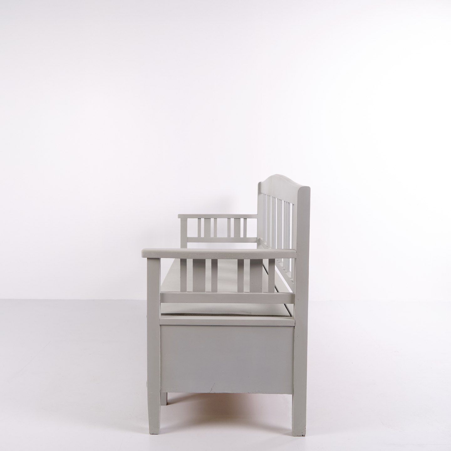 Swedish Bench   Grey Painted   Antique   Painted Pine   Year 1860s photo furniture