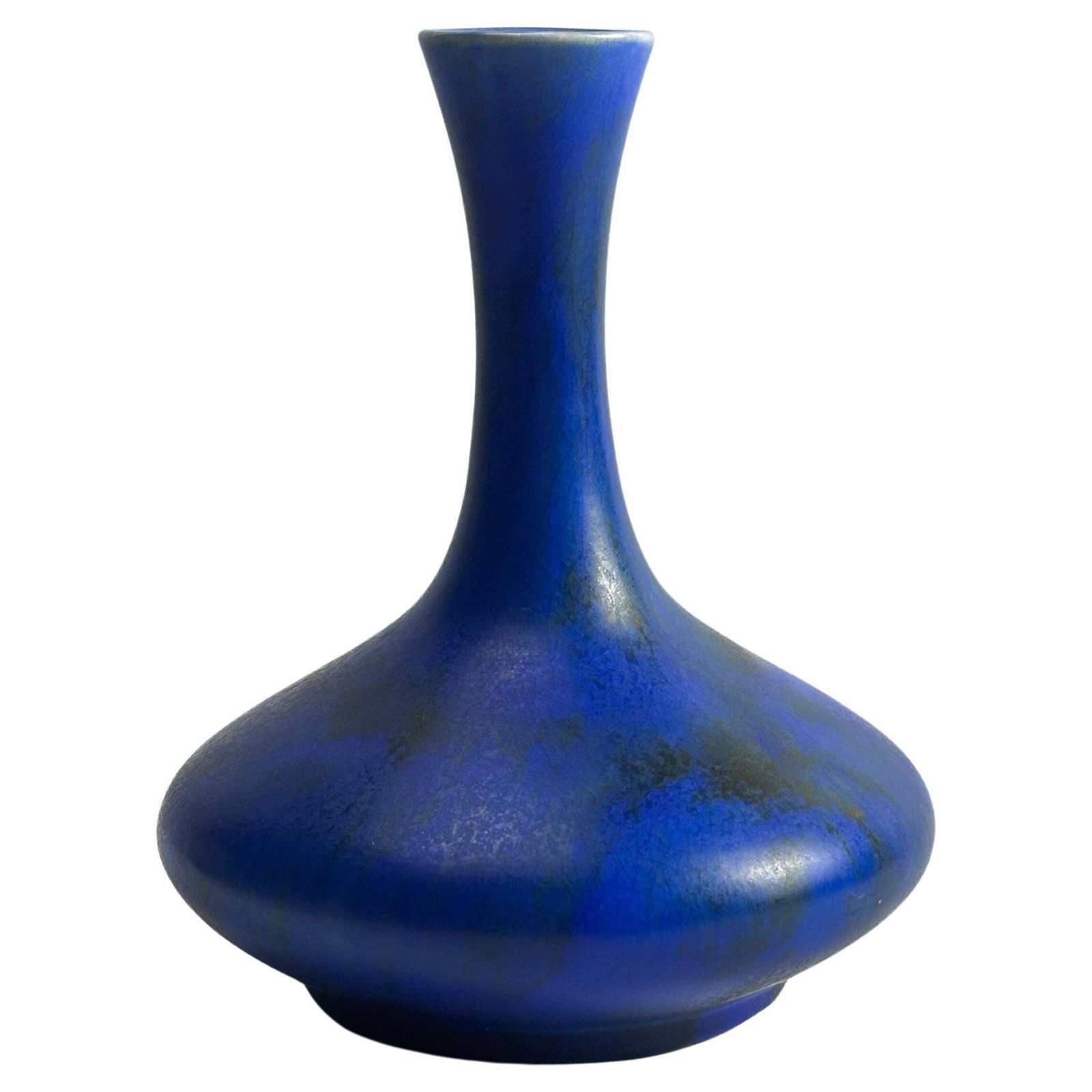 Art Deco Cobalt Blue Solifleur Vase By George Clews, Staffordshire, 1930s