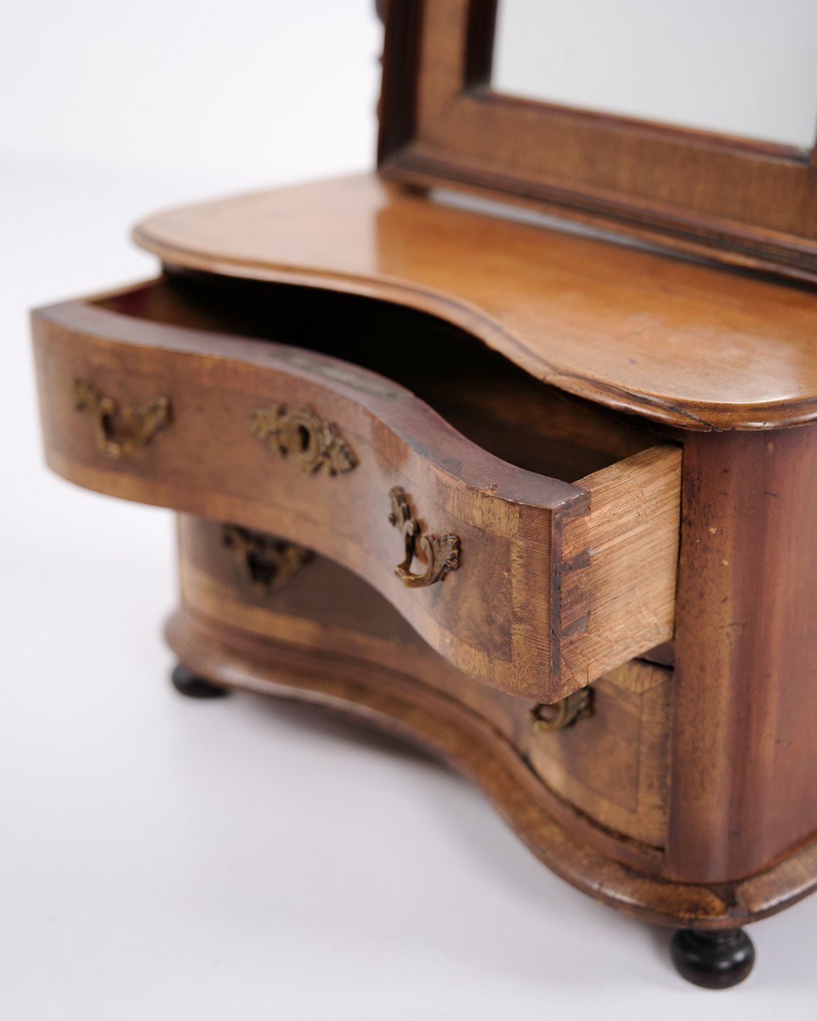 Children's Furniture With Mirror   Mahogany   2 Drawers   Approx. 1860 photo vinterior