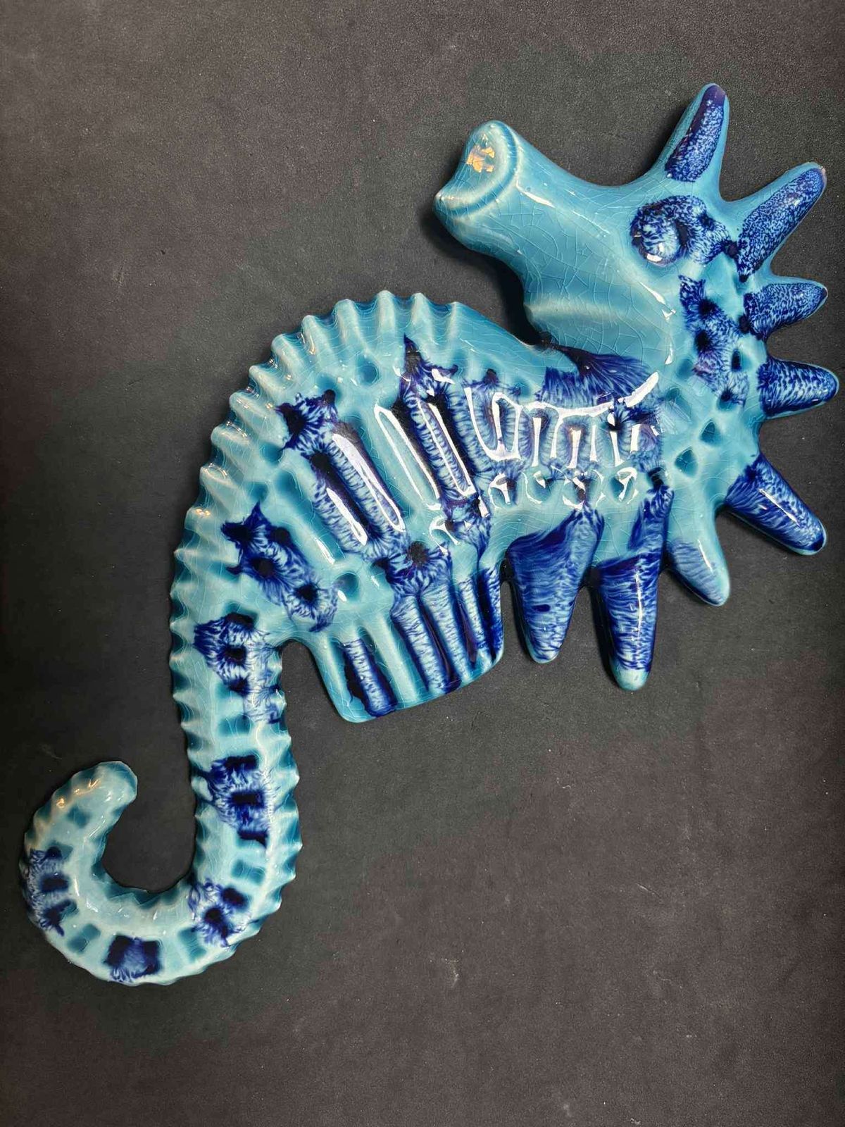 Seahorse Decor Patina Blue Wall Decor Art Coastal Decor Aqua Blue Copper Kitchen Beach photo furniture