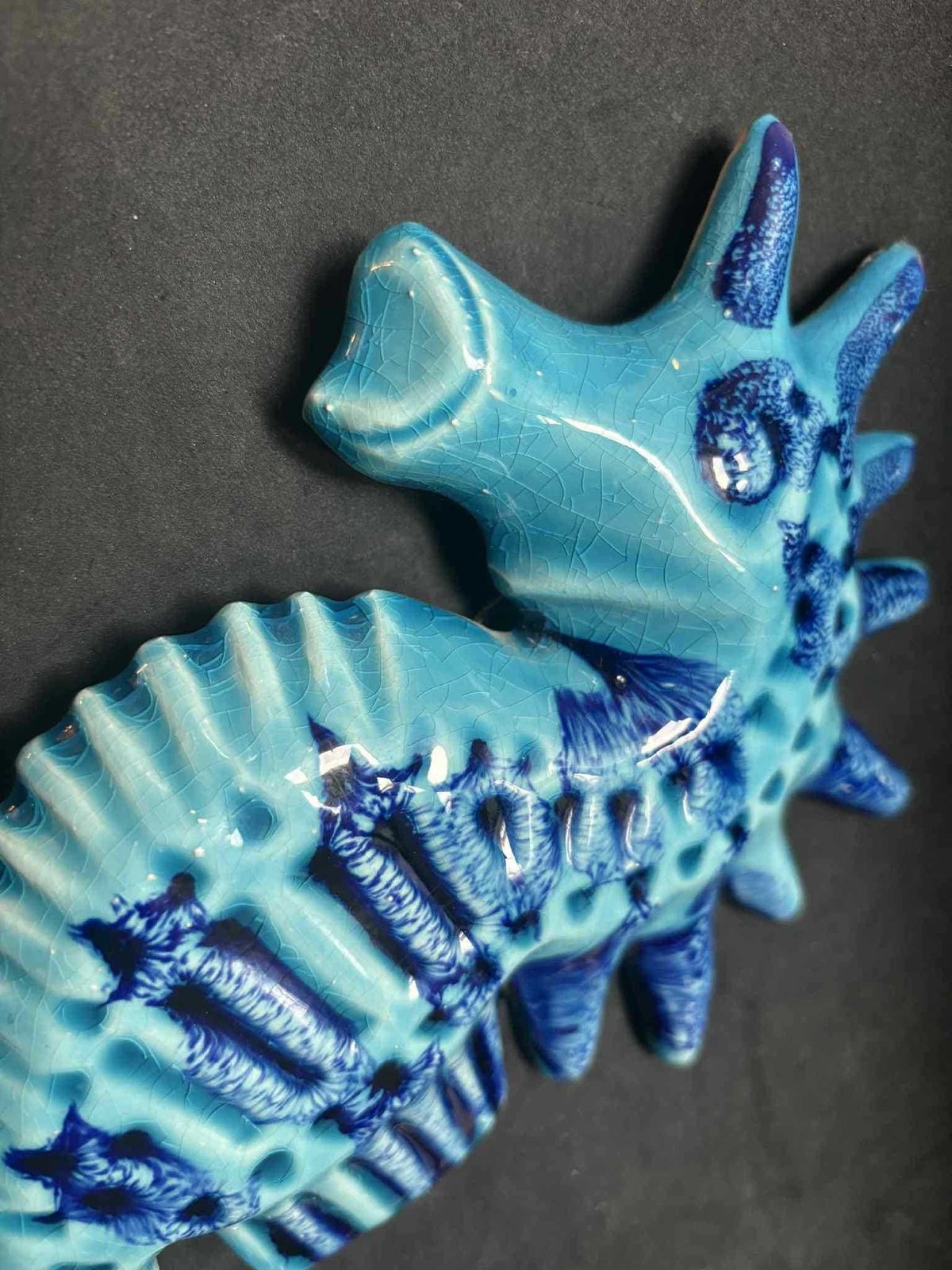 Zeepaardje Decoratie Patina Blauw Wanddecoratie Kust Aqua Blauw Koper Keuken Strand photo Kunst