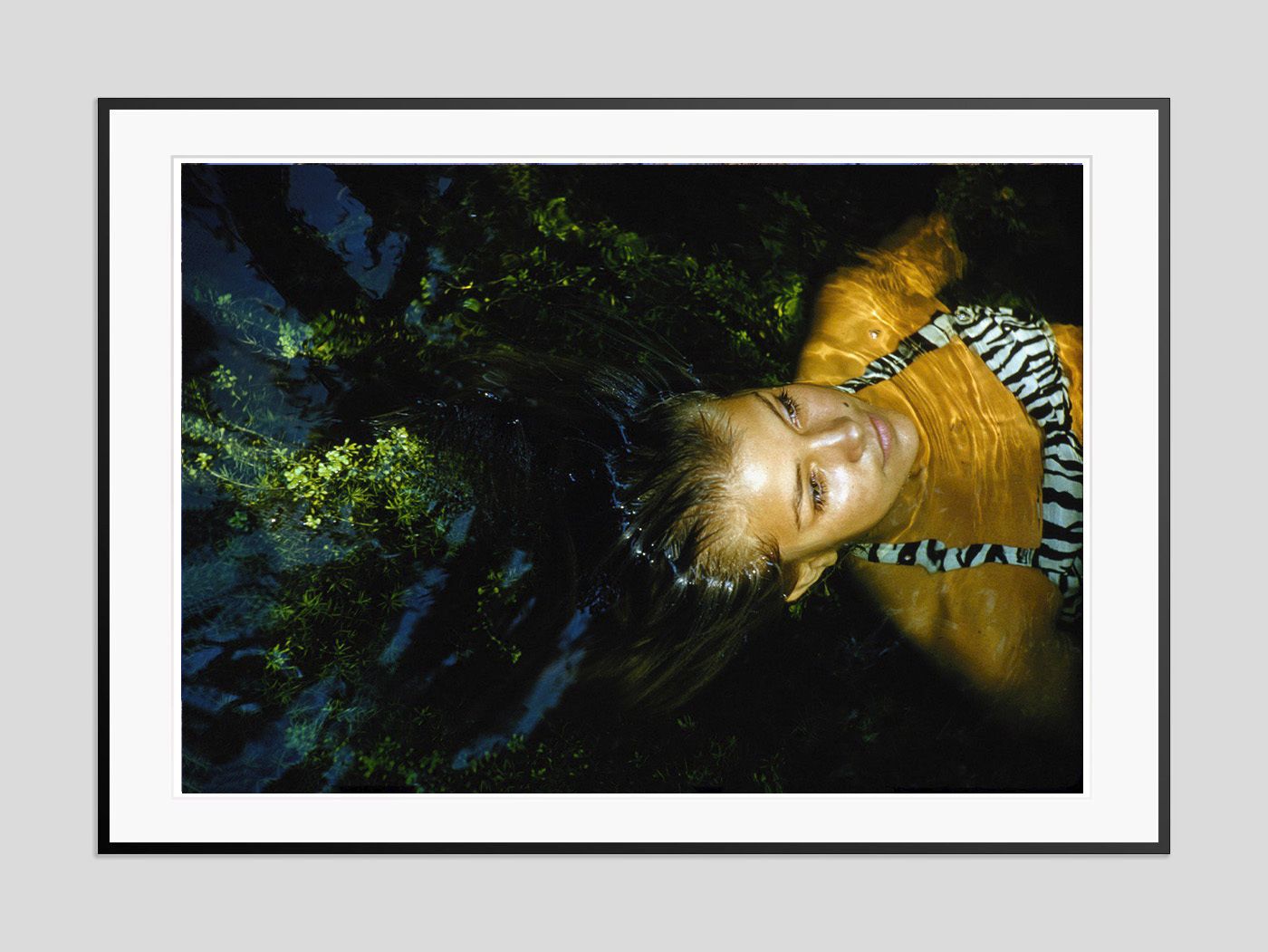 Toni Frissell 'A Face In The Water' Archival Pigment Print Framed In Black photo furniture