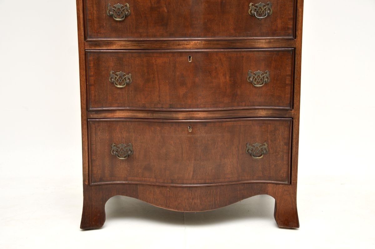 Antique Mahogany Serpentine Chest On Chest Of Drawers photo 1625.0