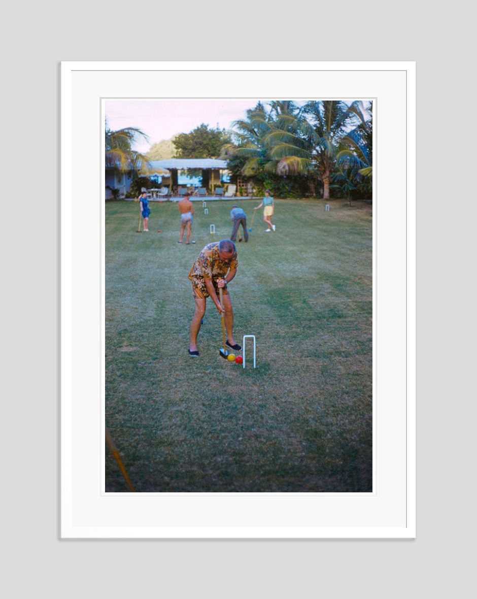 Toni Frissell 'Croquet At The Mill Reef' Archival Pigment Print Framed In White photo furniture