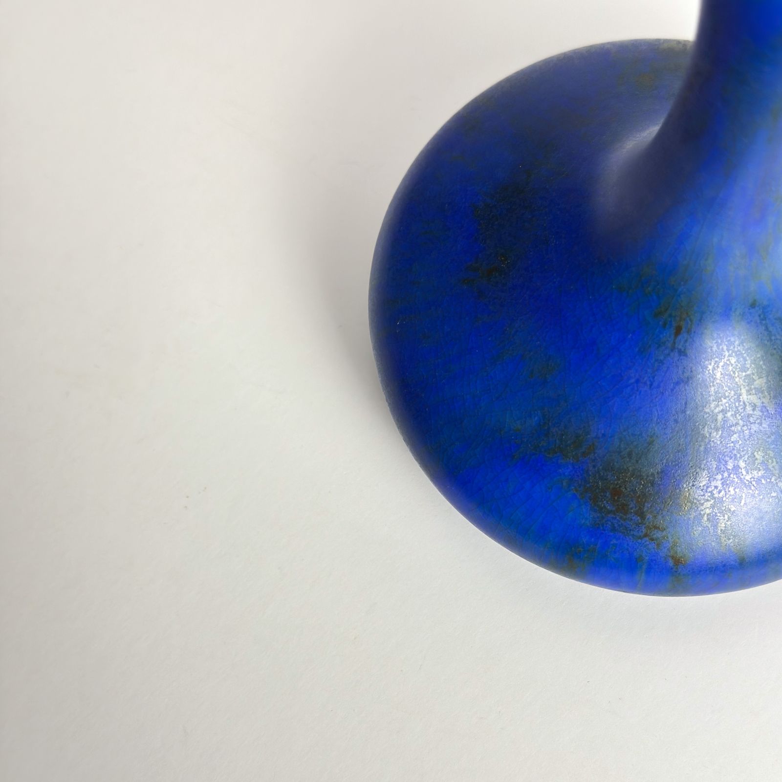 Art Deco Cobalt Blue Solifleur Vase By George Clews, Staffordshire, 1930s photo vinterior