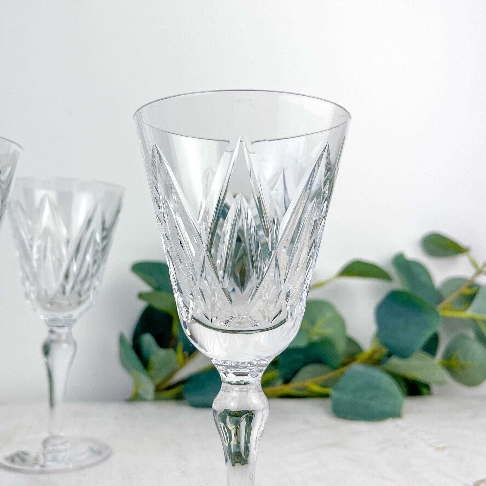 5 York Water Glasses – Stuart Cut Crystal – Vintage Luxury photo 132.0