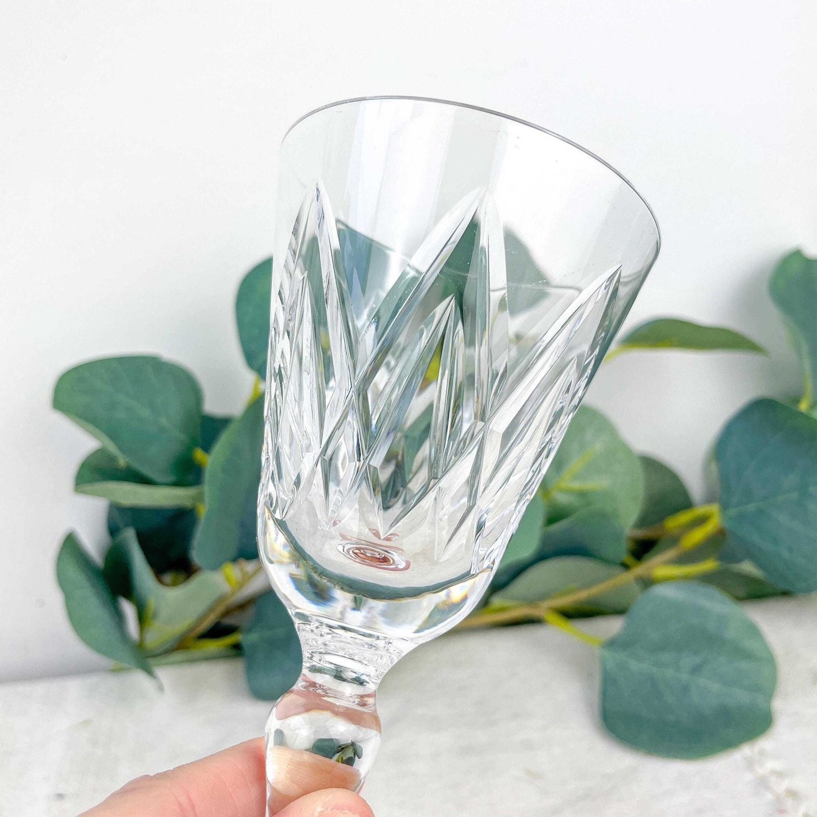 5 York Water Glasses – Stuart Cut Crystal – Vintage Luxury photo vinterior