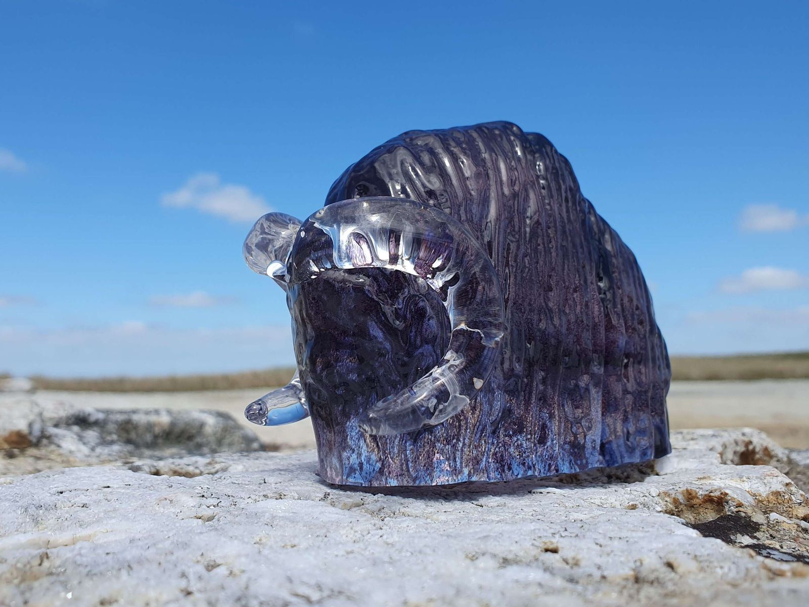 Goran Warff For Kosta Boda, Sweden. A Sculptured Glass Musk Ox. Designed In 1973 photo furniture