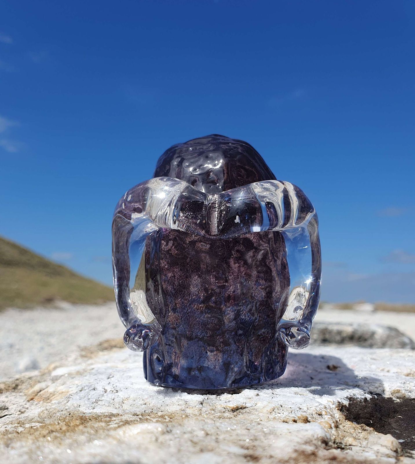 Goran Warff For Kosta Boda, Sweden. A Sculptured Glass Musk Ox. Designed In 1973 photo for sale