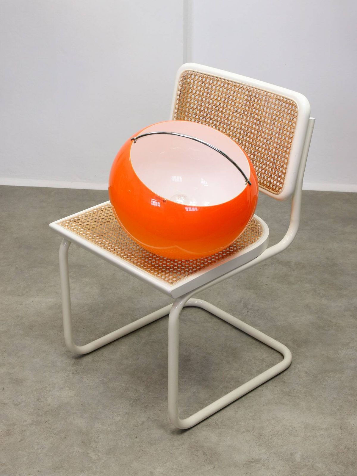 photo vintage Space Age Orange Jolly Pendant Light By Guzzini, 1960s