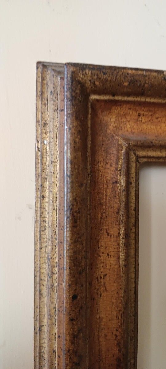 Antique Lacquered And Gilded Frame From The Late 17th Century, Italy photo Home Decor