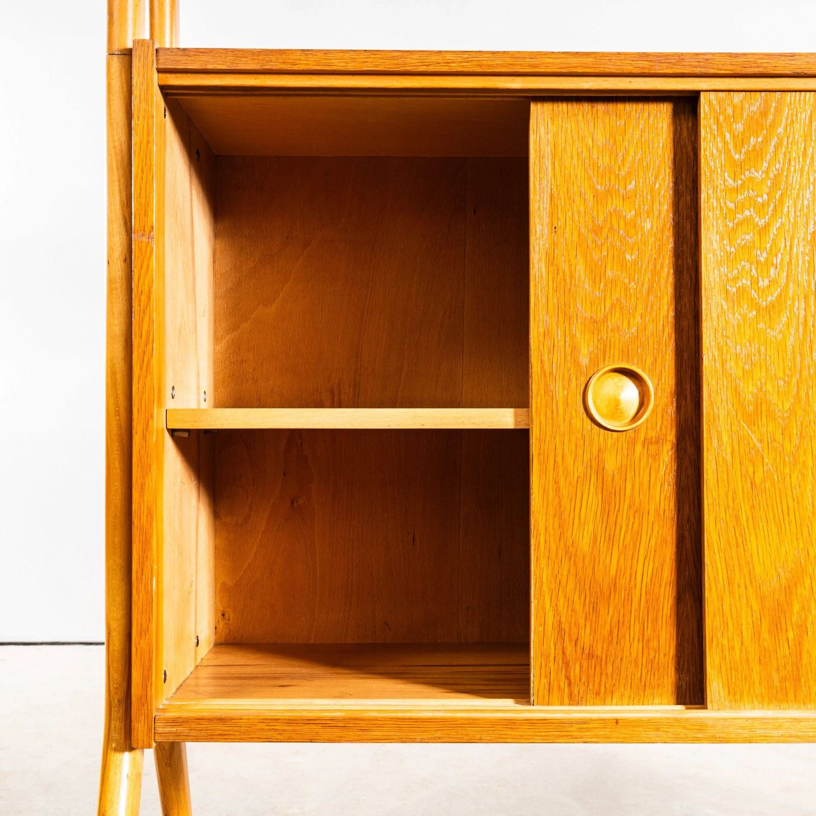 1960’s Tall Glass Mid Century Shelving Unit photo furniture