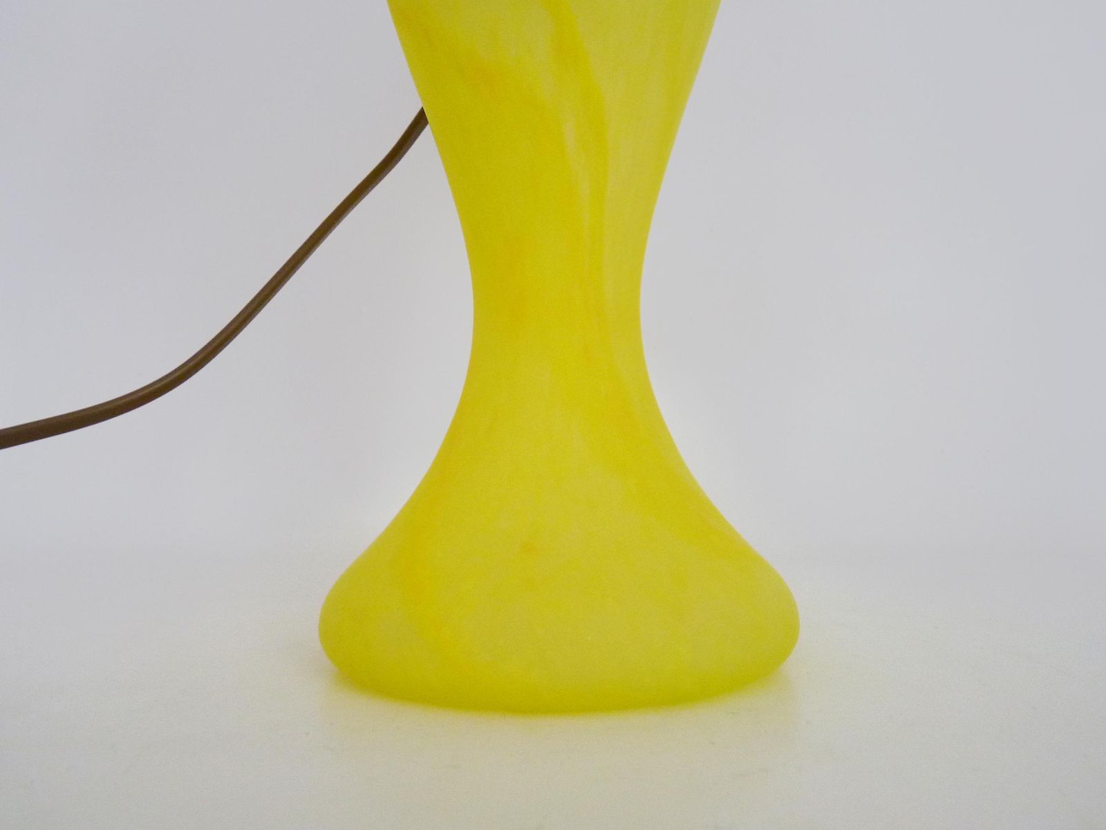 Art Nouveau Style Yellow Glass Mushroom Lamp photo buy