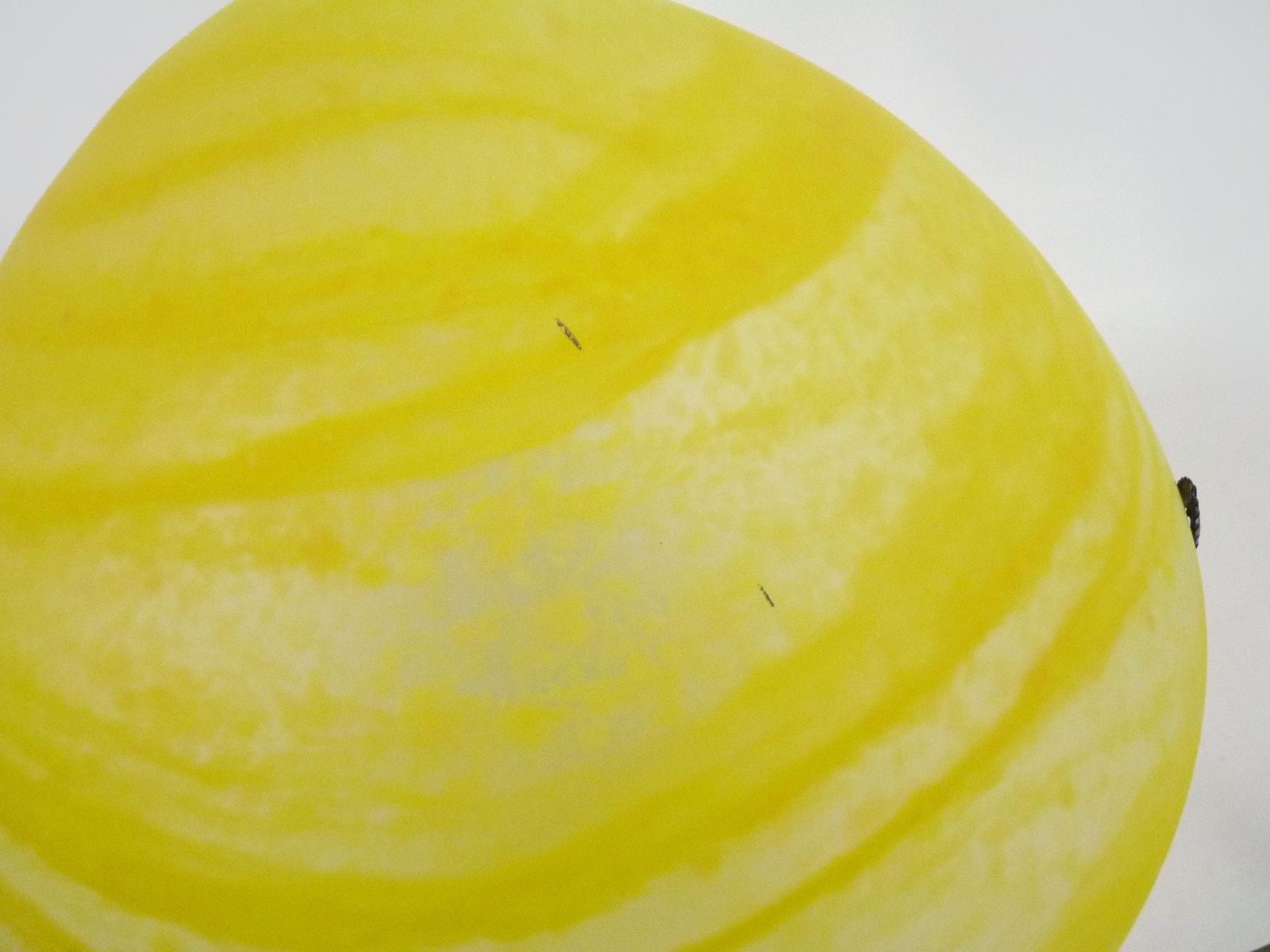 Art Nouveau Style Yellow Glass Mushroom Lamp photo vintage